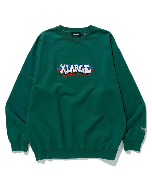 XLARGE(エクストララージ)の「GRAFFITI EMBROIDERY CREWNECK SWEAT(スウェット・メンズ・グリーン/ブラック/アッシュ・L/XL/S/M)」の15枚目の写真
