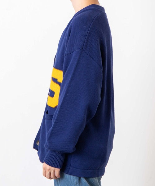 WEGO(ウィゴー)の「WEGO/レタードカーディガン(カーディガン/ボレロ・メンズ・ワイン/ブルー・MEDIUM/LARGE)」の17枚目の写真