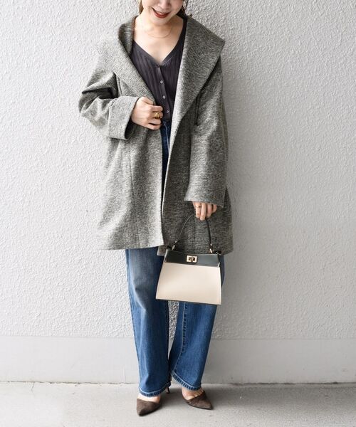 SHIPS(シップス)の「【WEB限定】スライバーボンディングコート◇(その他アウター・レディース・ブラウン/グレー・ONE SIZE)」の14枚目の写真