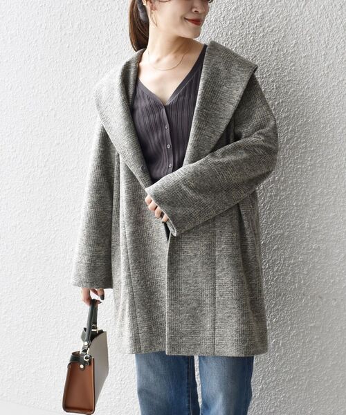 SHIPS(シップス)の「【WEB限定】スライバーボンディングコート◇(その他アウター・レディース・ブラウン/グレー・ONE SIZE)」の18枚目の写真