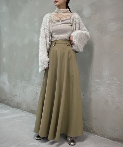 &g'aime（アンジェム）の「【&g’aime】フレアロングスカート（スカート・レディース・チャコールグレー/ベージュ・FREE）」の16枚目の写真