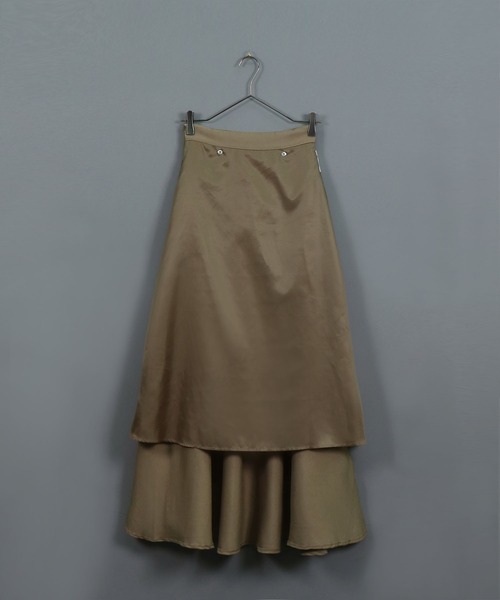 &g'aime（アンジェム）の「【&g’aime】フレアロングスカート（スカート・レディース・チャコールグレー/ベージュ・FREE）」の10枚目の写真