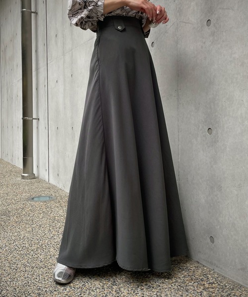 &g'aime（アンジェム）の「【&g’aime】フレアロングスカート（スカート・レディース・チャコールグレー/ベージュ・FREE）」の19枚目の写真