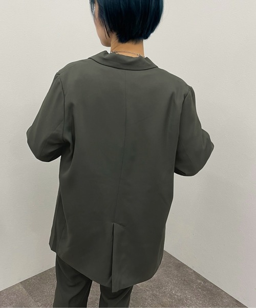 apres jour mignon（アプレジュールミニョン）の「シングルジャケット【SETUP着用可能】【ZOZOTOWN限定アイテム】（テーラードジャケット・レディース・ブラック/ダークグリーン/グリーン系その他2/パープル系その他3・X-LARGE/フリー）」の19枚目の写真