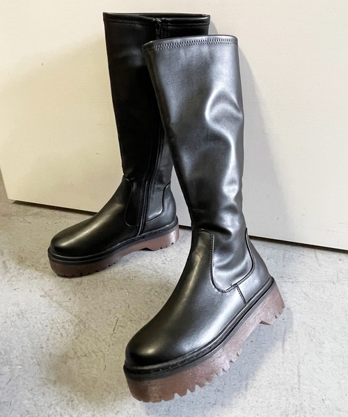 shopnikoniko（ショップニコニコ）の「厚底ロングブーツ（ブーツ・レディース・ブラック・LL/S/M/L）」の5枚目の写真