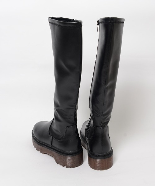 shopnikoniko（ショップニコニコ）の「厚底ロングブーツ（ブーツ・レディース・ブラック・LL/S/M/L）」の6枚目の写真