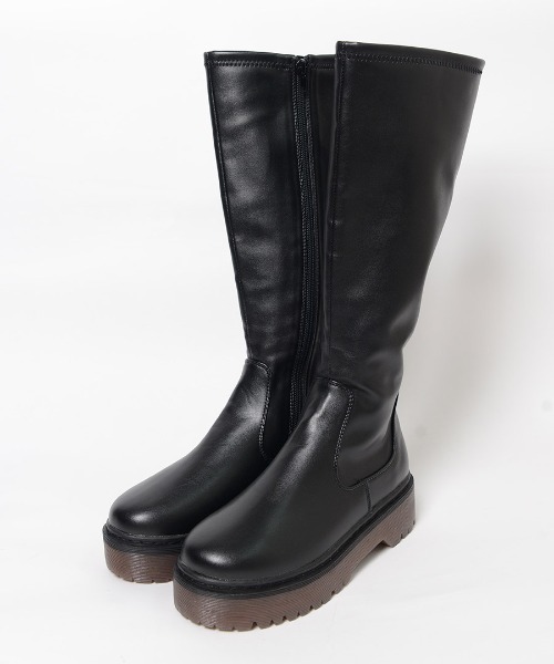 shopnikoniko（ショップニコニコ）の「厚底ロングブーツ（ブーツ・レディース・ブラック・LL/S/M/L）」の10枚目の写真