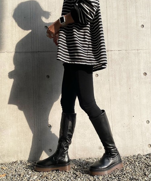 shopnikoniko（ショップニコニコ）の「厚底ロングブーツ（ブーツ・レディース・ブラック・LL/S/M/L）」の16枚目の写真