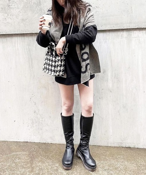 shopnikoniko（ショップニコニコ）の「厚底ロングブーツ（ブーツ・レディース・ブラック・LL/S/M/L）」の14枚目の写真