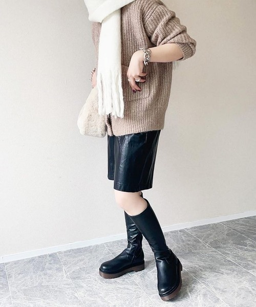 shopnikoniko（ショップニコニコ）の「厚底ロングブーツ（ブーツ・レディース・ブラック・LL/S/M/L）」の15枚目の写真