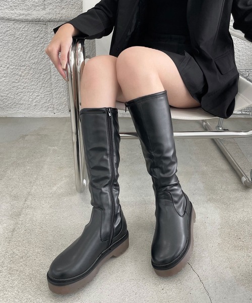 shopnikoniko（ショップニコニコ）の「厚底ロングブーツ（ブーツ・レディース・ブラック・LL/S/M/L）」の22枚目の写真