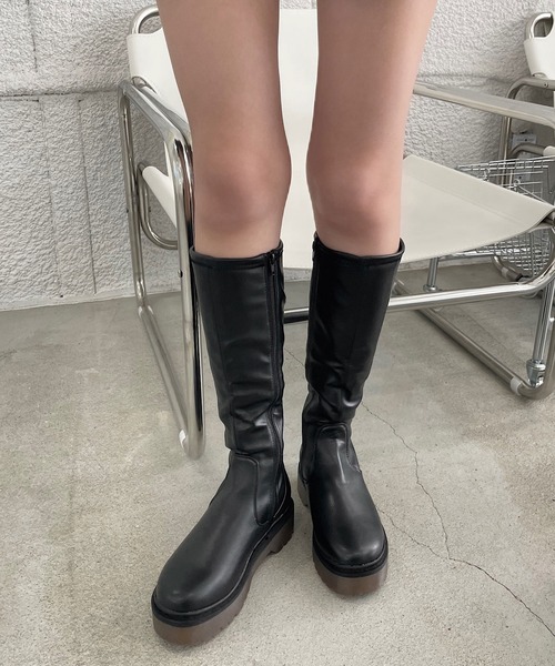 shopnikoniko（ショップニコニコ）の「厚底ロングブーツ（ブーツ・レディース・ブラック・LL/S/M/L）」の20枚目の写真