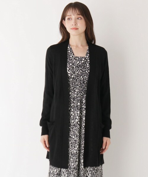 LAURA ASHLEY（ローラアシュレイ）の「◆【洗える】ウール混バックリボンカーディガン（カーディガン/ボレロ・レディース・ブラック/グレー系/ピンク系・40/38）」の8枚目の写真