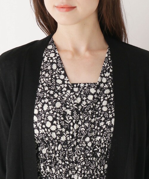 LAURA ASHLEY（ローラアシュレイ）の「◆【洗える】ウール混バックリボンカーディガン（カーディガン/ボレロ・レディース・ブラック/グレー系/ピンク系・40/38）」の6枚目の写真