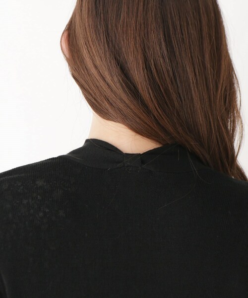 LAURA ASHLEY（ローラアシュレイ）の「◆【洗える】ウール混バックリボンカーディガン（カーディガン/ボレロ・レディース・ブラック/グレー系/ピンク系・40/38）」の10枚目の写真