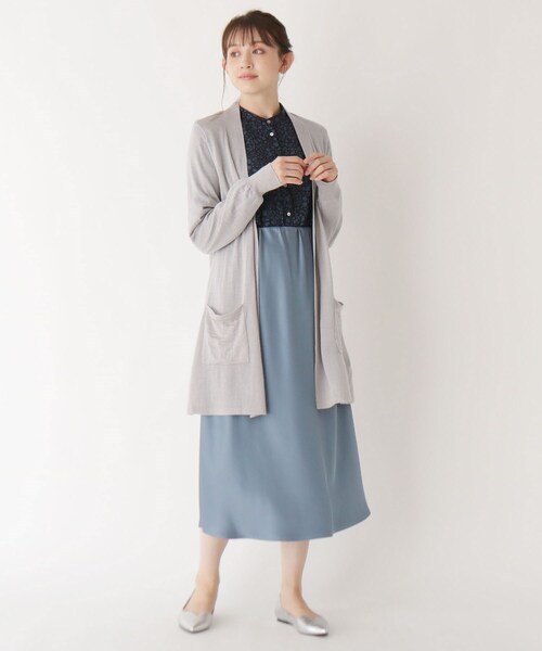 LAURA ASHLEY（ローラアシュレイ）の「◆【洗える】ウール混バックリボンカーディガン（カーディガン/ボレロ・レディース・ブラック/グレー系/ピンク系・40/38）」の7枚目の写真