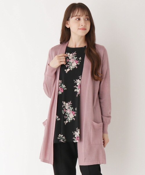 LAURA ASHLEY（ローラアシュレイ）の「◆【洗える】ウール混バックリボンカーディガン（カーディガン/ボレロ・レディース・ブラック/グレー系/ピンク系・40/38）」の19枚目の写真