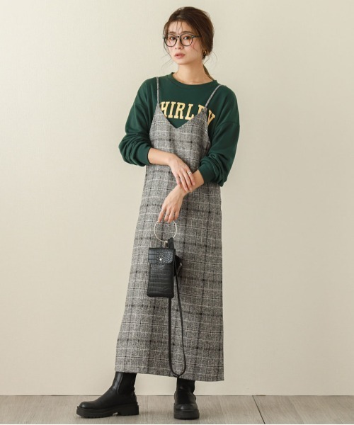 La-gemme（ラジェム）の「バックスリットキャミソールワンピース（ワンピース・レディース・ブラウン/ダークグレー/ブラック/グレー系その他/ブラック系その他/ブラウン系その他・L/M）」の5枚目の写真