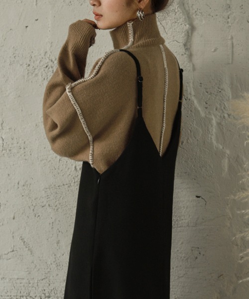 La-gemme（ラジェム）の「バックスリットキャミソールワンピース（ワンピース・レディース・ブラウン/ダークグレー/ブラック/グレー系その他/ブラック系その他/ブラウン系その他・L/M）」の20枚目の写真