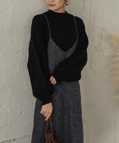 La-gemme（ラジェム）の「バックスリットキャミソールワンピース（ワンピース・レディース・ブラウン/ダークグレー/ブラック/グレー系その他/ブラック系その他/ブラウン系その他・L/M）」の18枚目の写真