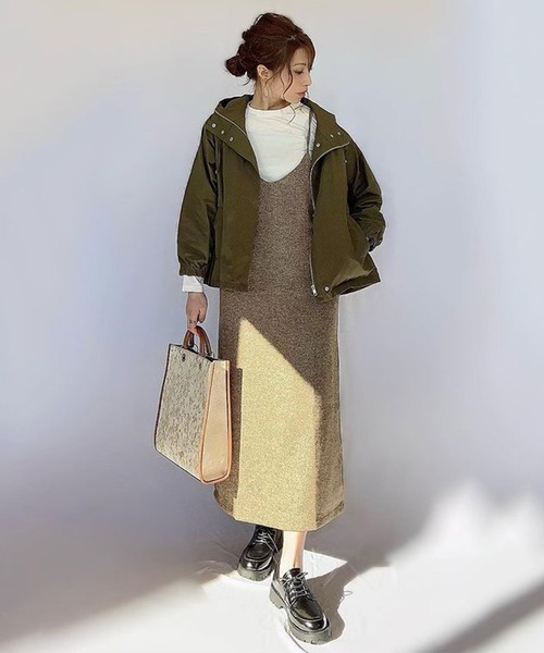 La-gemme（ラジェム）の「バックスリットキャミソールワンピース（ワンピース・レディース・ブラウン/ダークグレー/ブラック/グレー系その他/ブラック系その他/ブラウン系その他・L/M）」の8枚目の写真