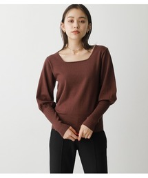 AZUL by moussy（アズールバイマウジー）の「BISHOP SLEEVE KNIT TOPS/ビショップスリーブニットトップス（ニット/セーター）」