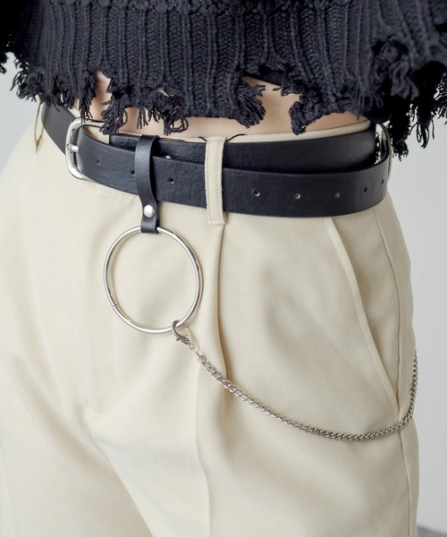 RASVOA（ラスボア）の「サークルリングベルト（ベルト・レディース・ブラック・FREE）」の4枚目の写真