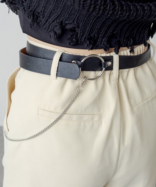 RASVOA（ラスボア）の「サークルリングベルト（ベルト・レディース・ブラック・FREE）」の2枚目の写真