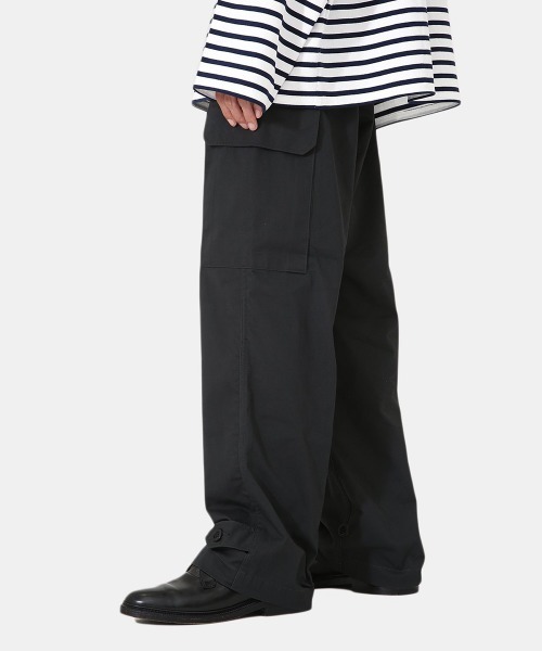 PORT BY ARK（ポートバイアーク）の「PORT BY ARK / ポートバイアーク：M-47 Miritary Trousers：PO10-P001[COR]（カーゴパンツ・メンズ・オリーブ/ブラック・1/2）」の16枚目の写真