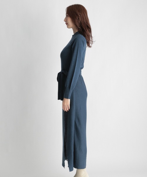 Andemiu（アンデミュウ）の「レースドッキングワンピース255114（ワンピース・レディース・ブラック/ベージュ/グリーン・FREE）」の5枚目の写真