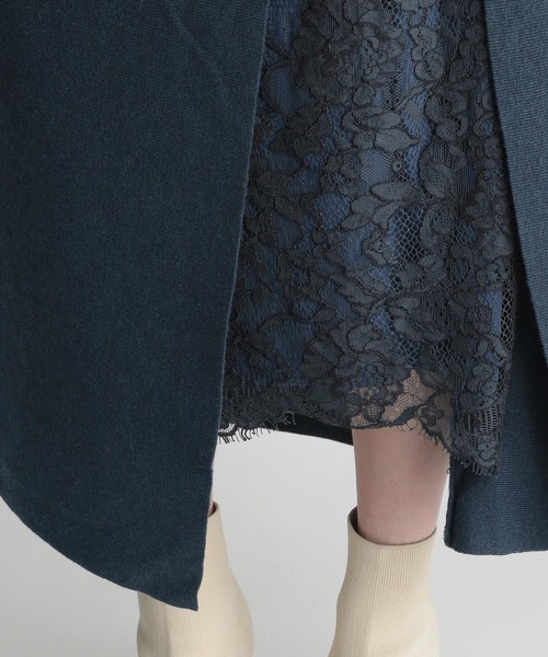 Andemiu（アンデミュウ）の「レースドッキングワンピース255114（ワンピース・レディース・ブラック/ベージュ/グリーン・FREE）」の6枚目の写真