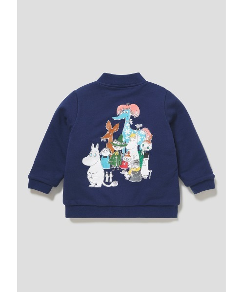 Design Tshirts Store graniph(デザイン ティーシャツ ストア グラニフ)の「ムーミンフレンズとスティンキー(ムーミン)|コラボベビーリバーシブルボアブルゾン(ブルゾン・キッズ・ネイビー・90)」の5枚目の写真