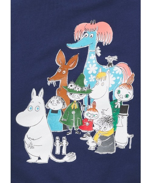 Design Tshirts Store graniph(デザイン ティーシャツ ストア グラニフ)の「ムーミンフレンズとスティンキー(ムーミン)|コラボベビーリバーシブルボアブルゾン(ブルゾン・キッズ・ネイビー・90)」の8枚目の写真