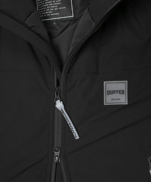 The DUFFER of ST.GEORGE(ザダファーオブセントジョージ)の「〔BLACK LABEL〕PRIMALOFT HOODED JACKET:プリマロフト ストレッチナイロン ダウンジャケット(ダウンジャケット/コート・メンズ・ブラック・SMALL/MEDIUM/LARGE/X-LARGE)」の9枚目の写真