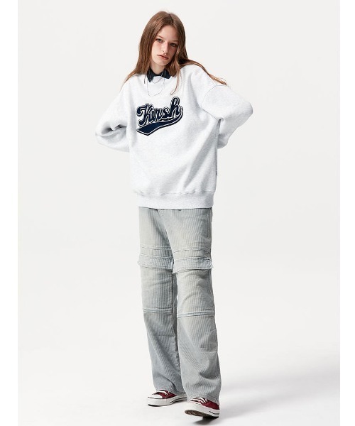KIRSH(キルシー)の「A'GEM/9 × .kom『KIRSH/キルシー』BASEBALL LOGO SWEATSHIRT/ベースボールロゴ スウェットシャツ(スウェット・レディース・ブラック/インディゴブルー/グレー・FREE)」の13枚目の写真