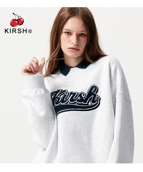 KIRSH(キルシー)の「A'GEM/9 × .kom『KIRSH/キルシー』BASEBALL LOGO SWEATSHIRT/ベースボールロゴ スウェットシャツ(スウェット・レディース・ブラック/インディゴブルー/グレー・FREE)」の12枚目の写真