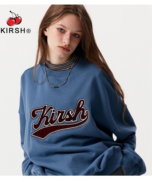 KIRSH(キルシー)の「A'GEM/9 × .kom『KIRSH/キルシー』BASEBALL LOGO SWEATSHIRT/ベースボールロゴ スウェットシャツ(スウェット・レディース・ブラック/インディゴブルー/グレー・FREE)」の17枚目の写真