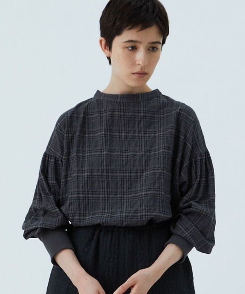 conges payes ADIEU TRISTESSE(コンジェ ペイエ アデュートリステス)の「リブカフスブラウス(シャツ/ブラウス・レディース・ブラウン系その他/グレー系その他・38)」の2枚目の写真