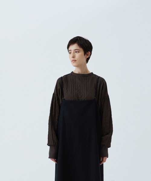 conges payes ADIEU TRISTESSE(コンジェ ペイエ アデュートリステス)の「リブカフスブラウス(シャツ/ブラウス・レディース・ブラウン系その他/グレー系その他・38)」の3枚目の写真