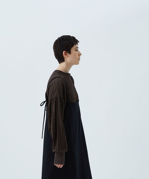 conges payes ADIEU TRISTESSE(コンジェ ペイエ アデュートリステス)の「リブカフスブラウス(シャツ/ブラウス・レディース・ブラウン系その他/グレー系その他・38)」の4枚目の写真