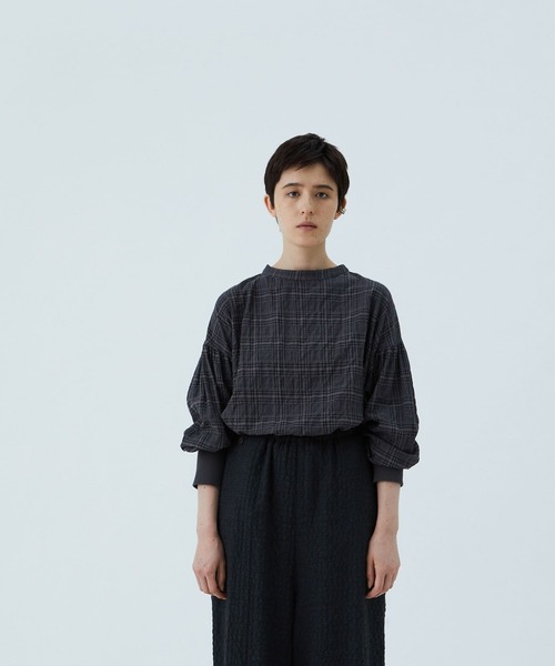 conges payes ADIEU TRISTESSE(コンジェ ペイエ アデュートリステス)の「リブカフスブラウス(シャツ/ブラウス・レディース・ブラウン系その他/グレー系その他・38)」の7枚目の写真