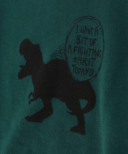 BRANSHES(ブランシェス)の「【ダイナソー&バックロゴ】トレーナー(スウェット・キッズ・ベージュ/ブラック/グリーン・120/130/140/150/90/100/110)」の7枚目の写真