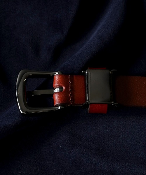 SITRY(シトリー)の「別注 20mm Real leather Narrow belt/リアルレザー ナローベルト(ベルト・メンズ・ブラック/ダークブラウン/ブラウン・FREE)」の10枚目の写真