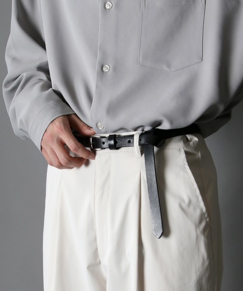 SITRY(シトリー)の「別注 20mm Real leather Narrow belt/リアルレザー ナローベルト(ベルト・メンズ・ブラック/ダークブラウン/ブラウン・FREE)」の13枚目の写真