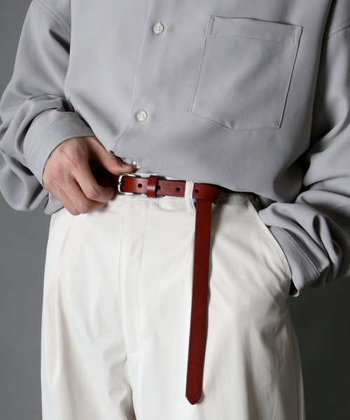 SITRY(シトリー)の「別注 20mm Real leather Narrow belt/リアルレザー ナローベルト(ベルト・メンズ・ブラック/ダークブラウン/ブラウン・FREE)」の17枚目の写真