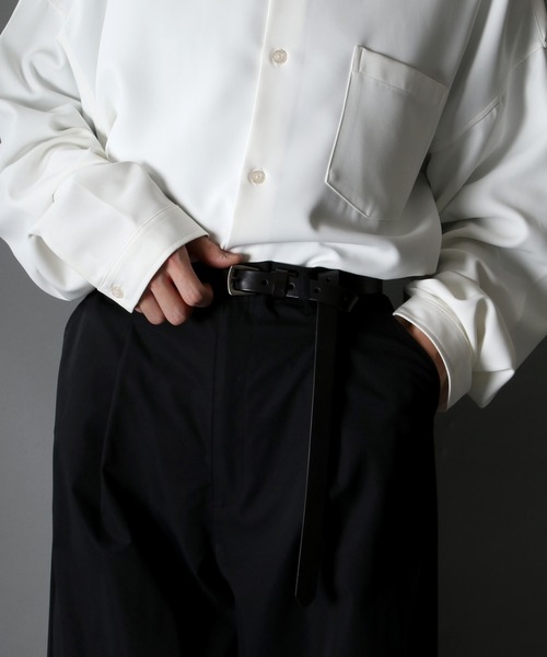 SITRY(シトリー)の「別注 20mm Real leather Narrow belt/リアルレザー ナローベルト(ベルト・メンズ・ブラック/ダークブラウン/ブラウン・FREE)」の18枚目の写真