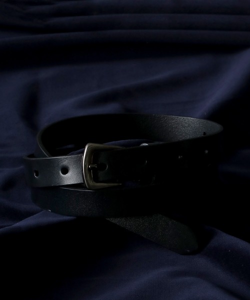 SITRY(シトリー)の「別注 20mm Real leather Narrow belt/リアルレザー ナローベルト(ベルト・メンズ・ブラック/ダークブラウン/ブラウン・FREE)」の6枚目の写真