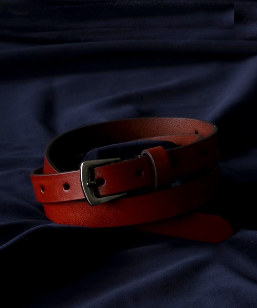 SITRY(シトリー)の「別注 20mm Real leather Narrow belt/リアルレザー ナローベルト(ベルト・メンズ・ブラック/ダークブラウン/ブラウン・FREE)」の8枚目の写真