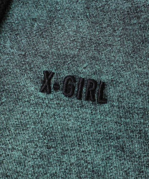 X-girl（エックスガール）の「CHEMICAL WASH BIG SWEAT HOODIE（パーカー・レディース・ピンク/ブラック/グリーン・S/M）」の10枚目の写真