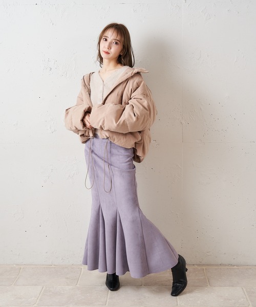 MIIA(ミーア)の「フードダウンジャケット(ダウンジャケット/コート・レディース・ブラック/ベージュ/オフホワイト・FREE)」の17枚目の写真